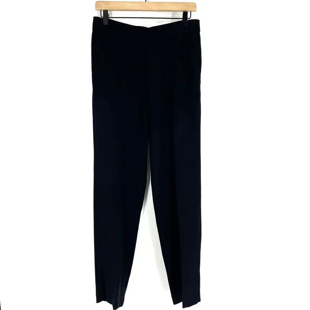 Vince Pants Size Small Womens Black Crepe Lounge Trousers Pull On Straight Leg